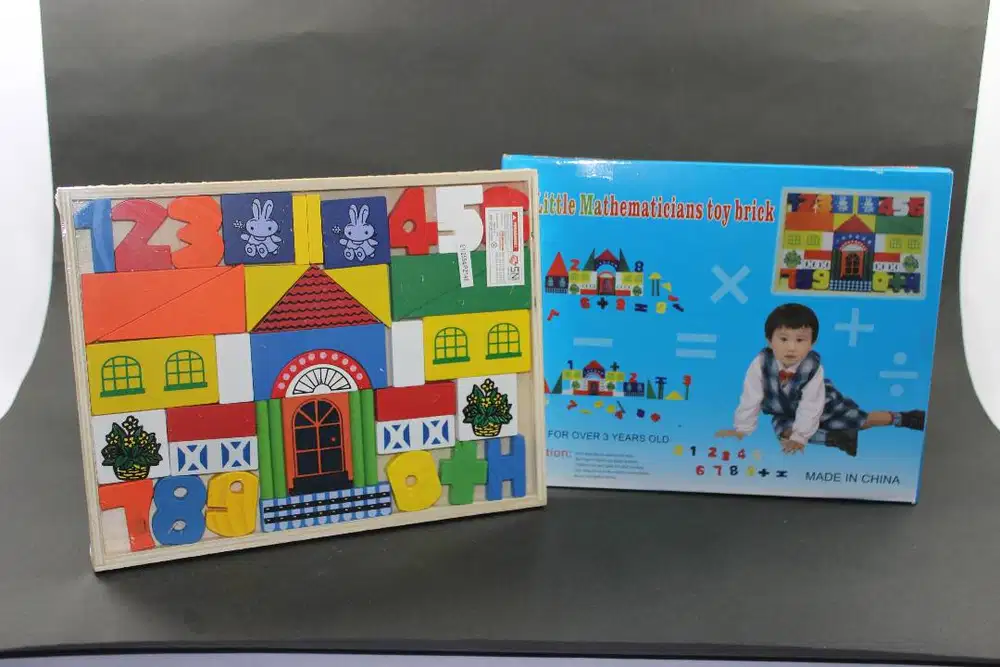 Mainan Anak Puzzle Rumah Kayu - Little Mathematicians Toy Brick