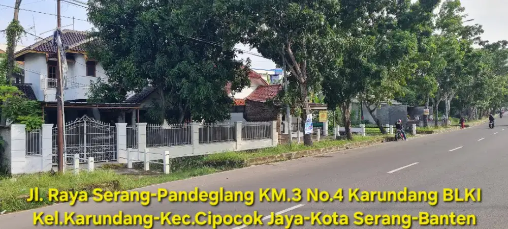 Rumah atasnama sendiri strategis depan BLKI BBPVP Serang polsek BPN