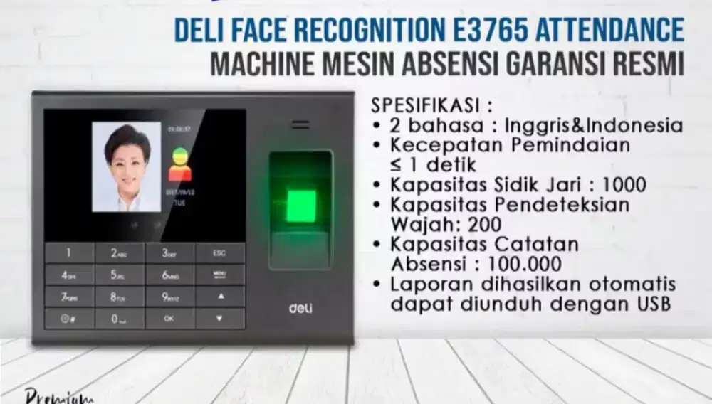 Fingerprint Mesin Absensi Deli Absen Wajah Muka Face Sidik Jari