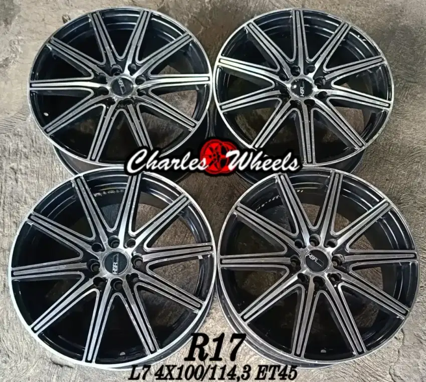 Jual velg hsr r17 4x100 4x114,3 livina vios city jazz avanza dll