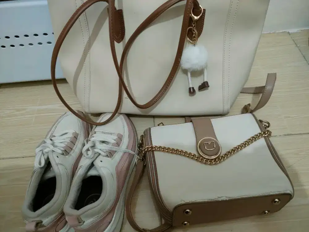 (DAPET 3 ITEM) TAS ENJI, TAS ORLEE DAN SEPATU NOKHA