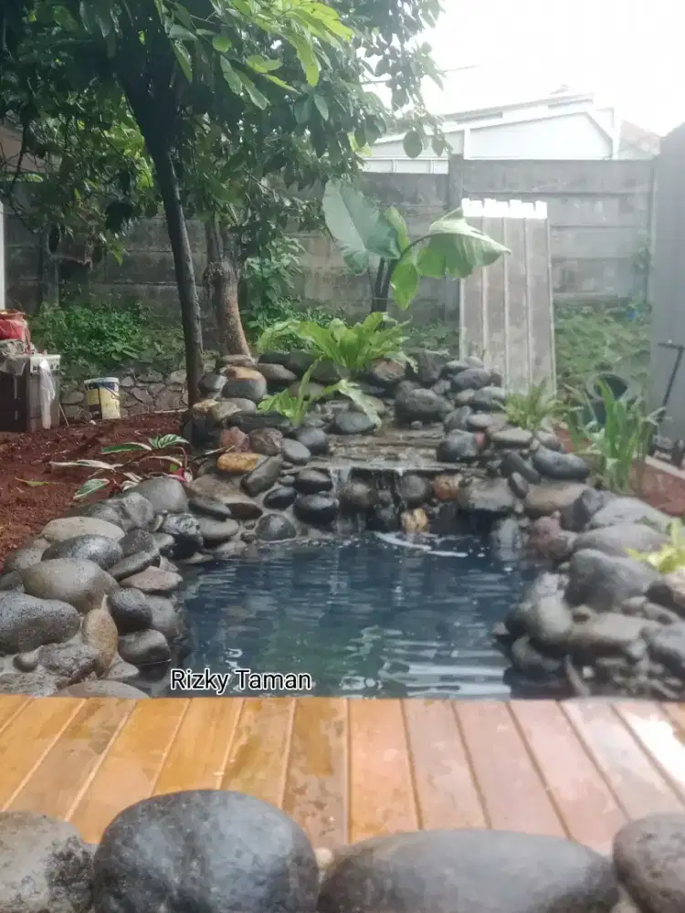 Kolam koi & pembuatan taman