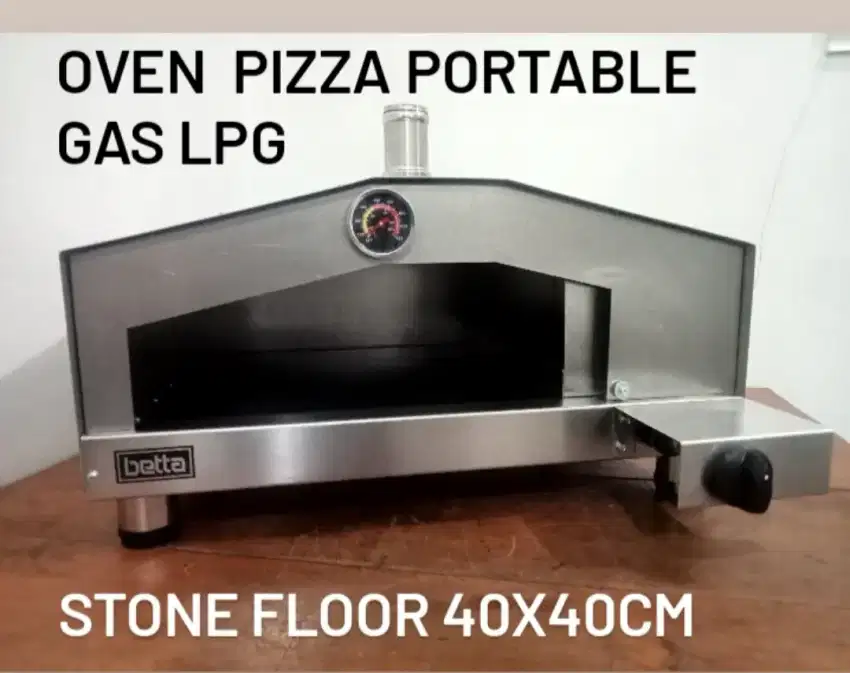 Oven Pizza Portable Gas LPG Double Burner Floor 40x40cm