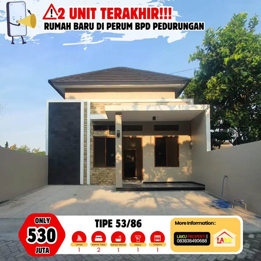 2 Unit Terakhir Rumah Baru Di Perumahan BPD Pedurungan