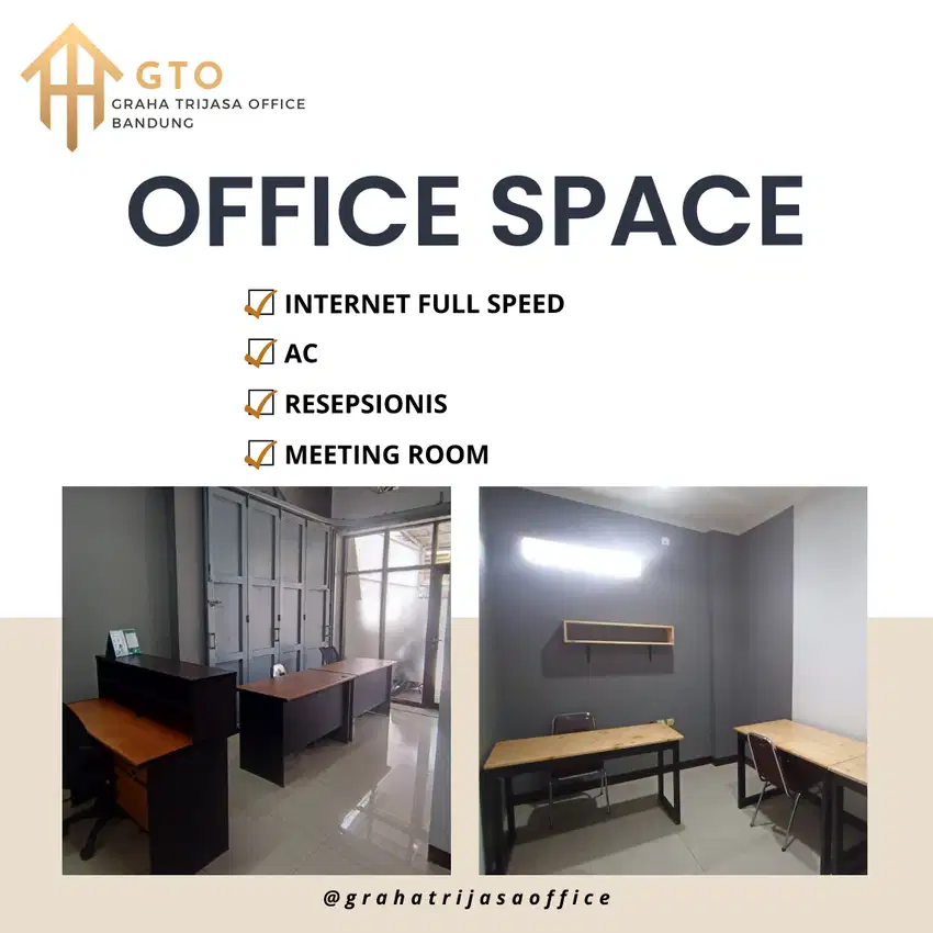 Sewa Ruang Kantor Bandung, Ada Ruang Meeting & Fasilitas Lengkap