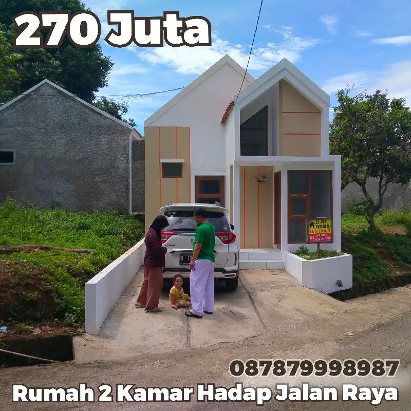 Rumah 2 Kamar Hadap Jalan Raya di Cileunyi Bandung
