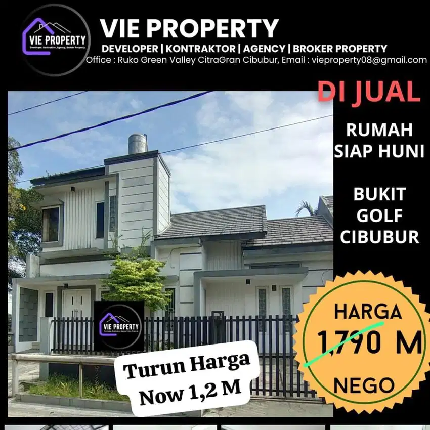 DIJUAL RUMAH SIAP HUNI BUKIT GOLF CIBUBUR