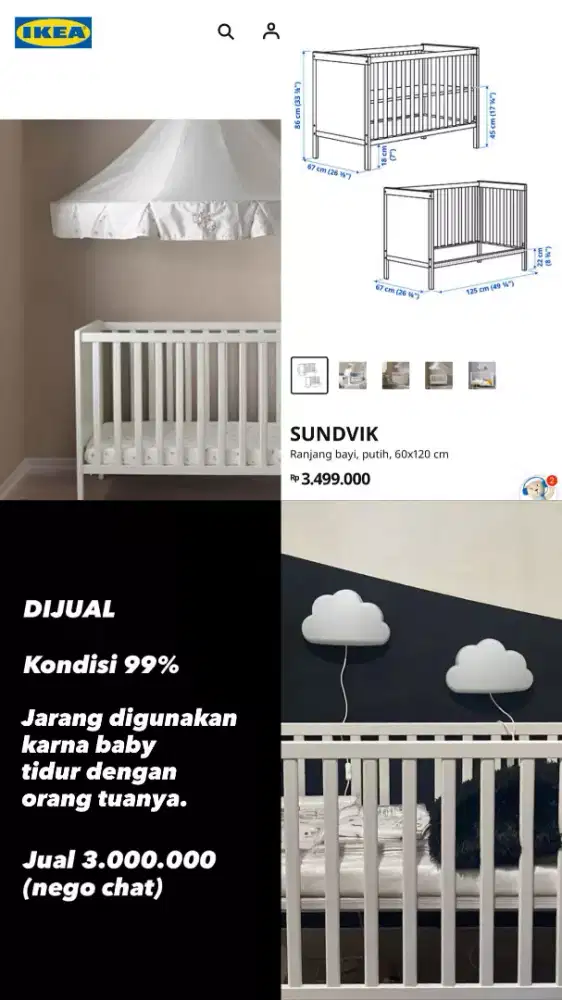 Ranjang bayi dari ikea