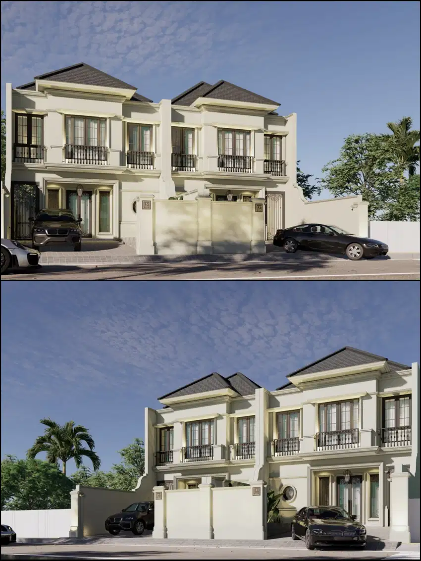 Rumah baru design mewah American classic di cempaka putih tengah