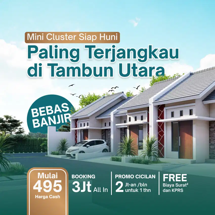 Rumah Cantik khusus muslim Paling terjangkau di Tambun utara Bekasi