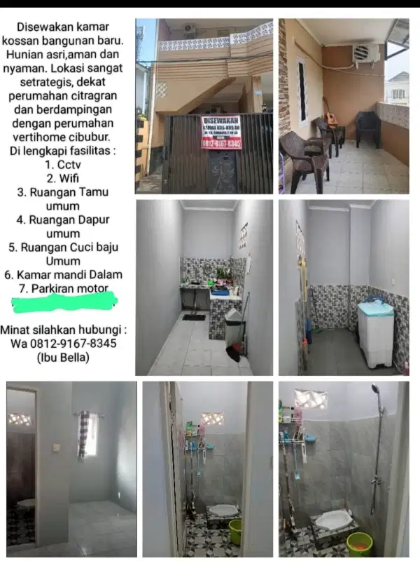 Di Sewakan Kamar Kos Full Furnish Swadaya 2 leuwinanggung Cibubur.