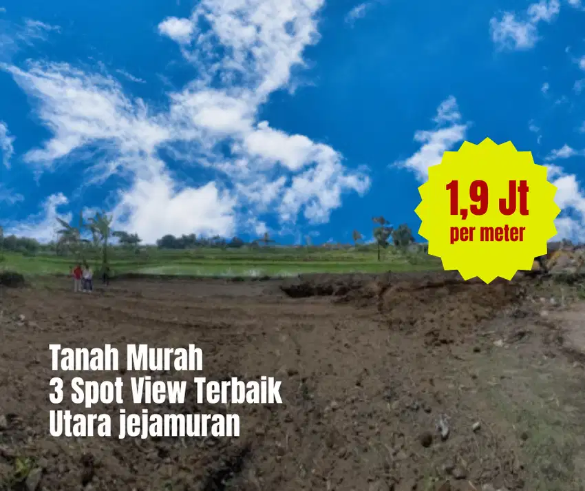Tanah Murah Sleman, View Terbaik, 1 Jt-an/m