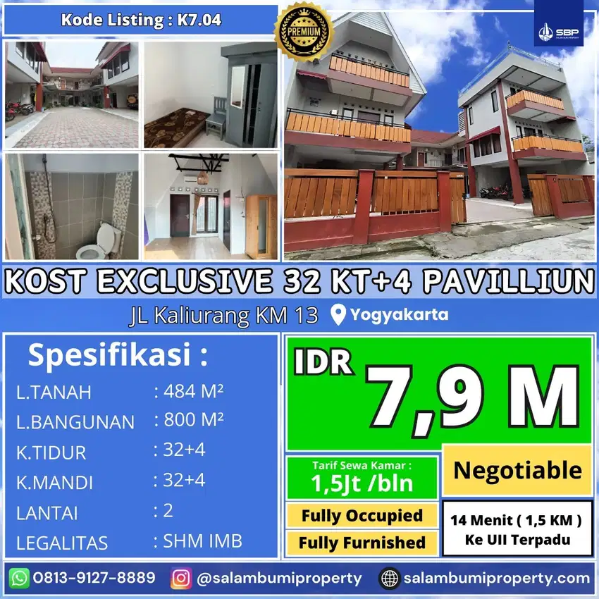 Kost eksklusif dekat kampus UII Yogyakarta