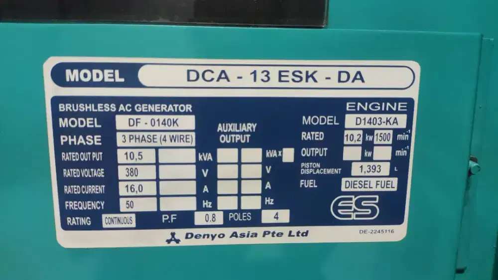 Di jual Genset Denyo