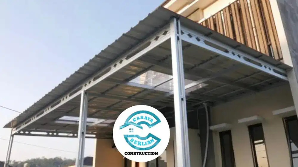 teras kanopi berbagai macam model dan bentuk baja ringan terpsng murah