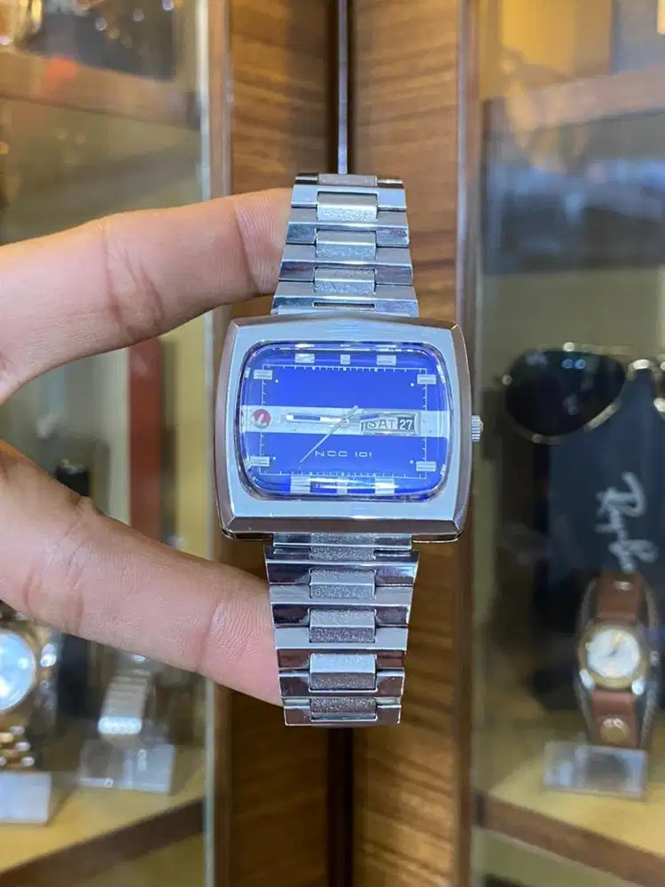 Jam tangan rado tv blue dial all original