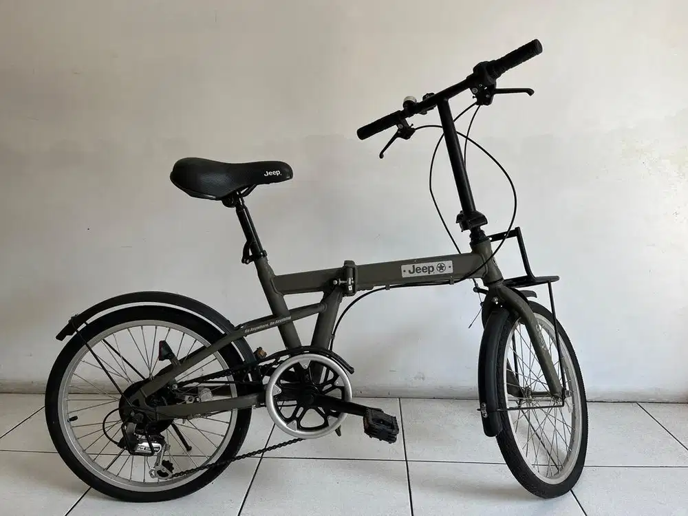Sepeda lipat JEEP FDB20G (Olive Green Matte)
