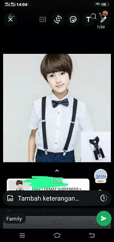 Paket 2 in 1 ( Sus+ Dasi Kupu ) Anak Kecil