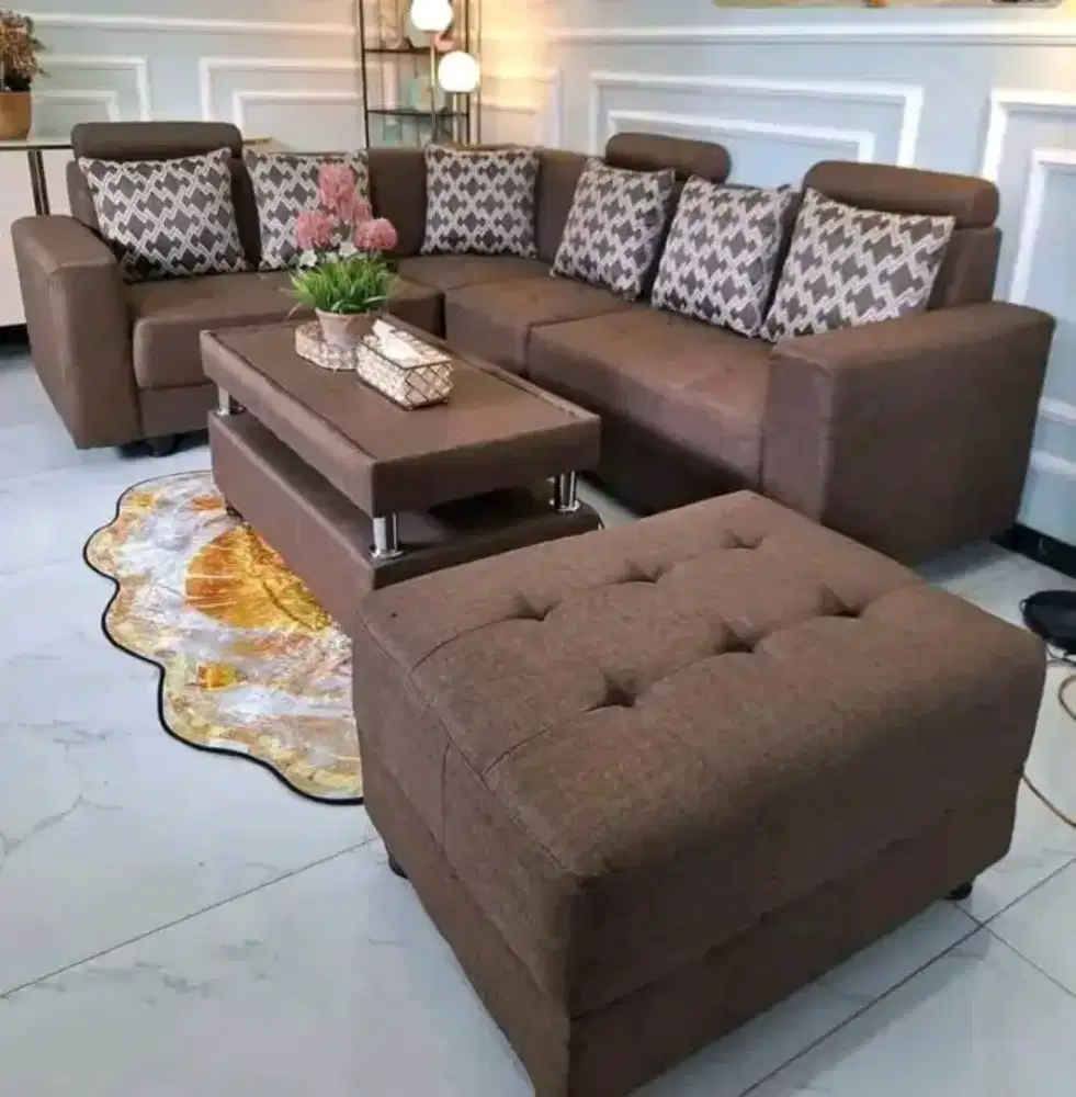 Sofa sudut + puk murah