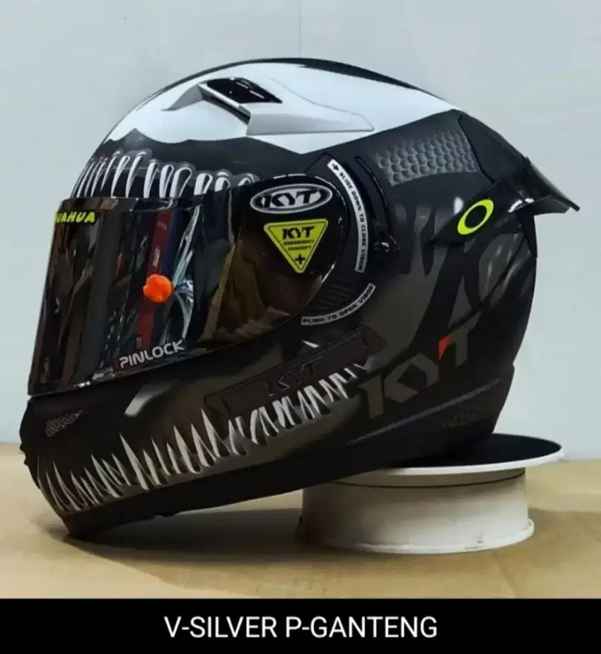 KYT k2 rider visor silver