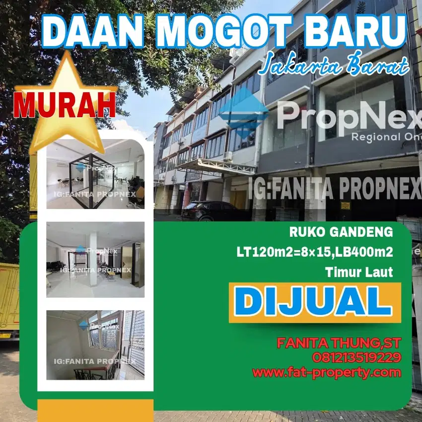 Dijual cepat ruko gandeng di Daan Mogot Baru,Jakarta Barat.