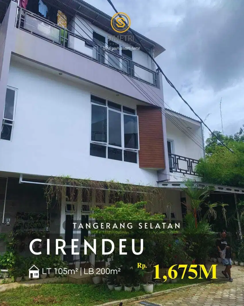 Rumah cluster minimalis 3 lantai 5 km ke mrt lebak bulus