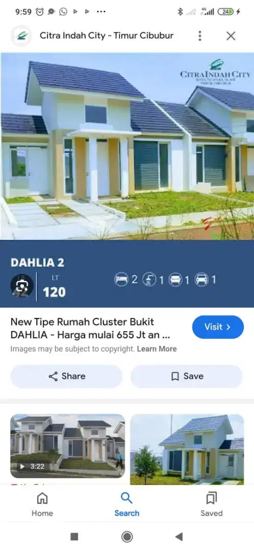 Di Jual atau Over Credit Rumah di Citra Indah City Jonggol