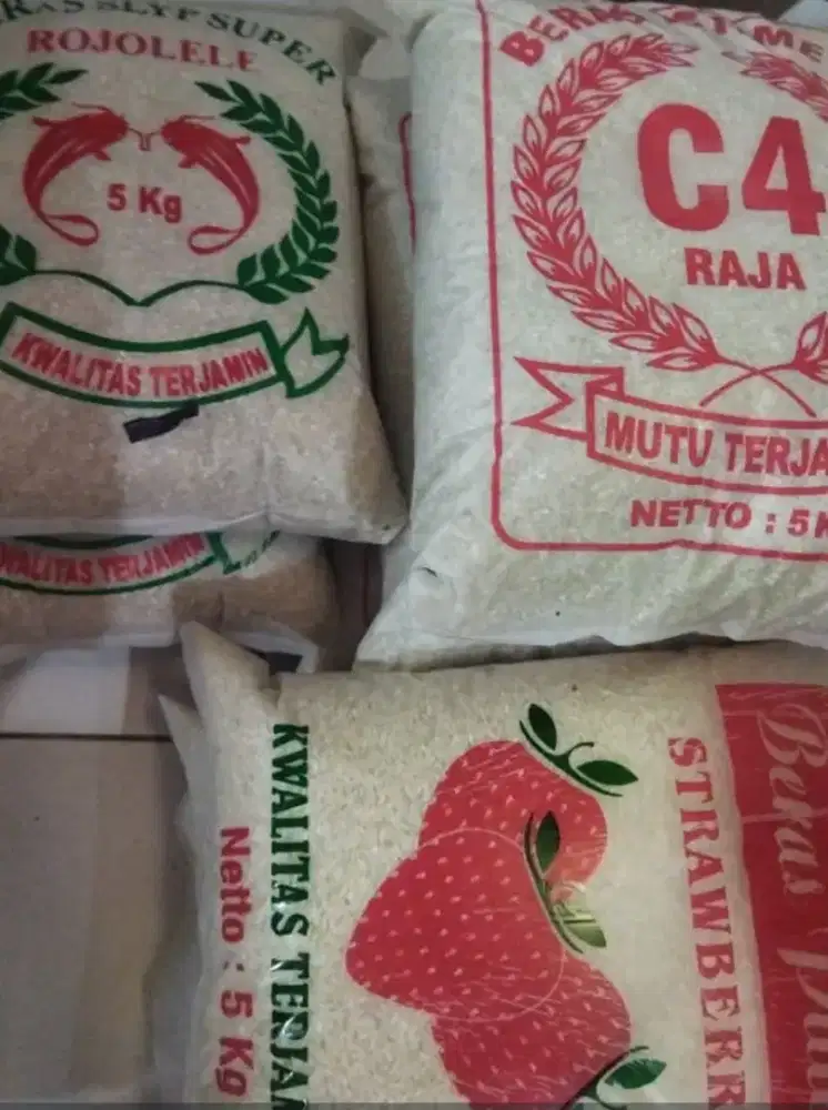 BERAS Kemasan 5 Kg atau juga bisa 25 kg. Partai juga bisa