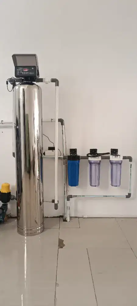 Filter air/ pemasangan pompa pendorong