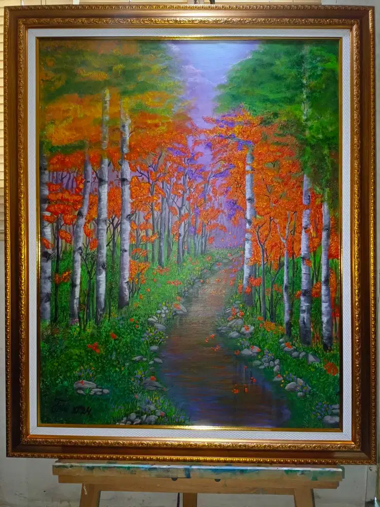 ENCHANTED FOREST, ACRYLIC ON CANVAS, 80 X 90, 5 JT