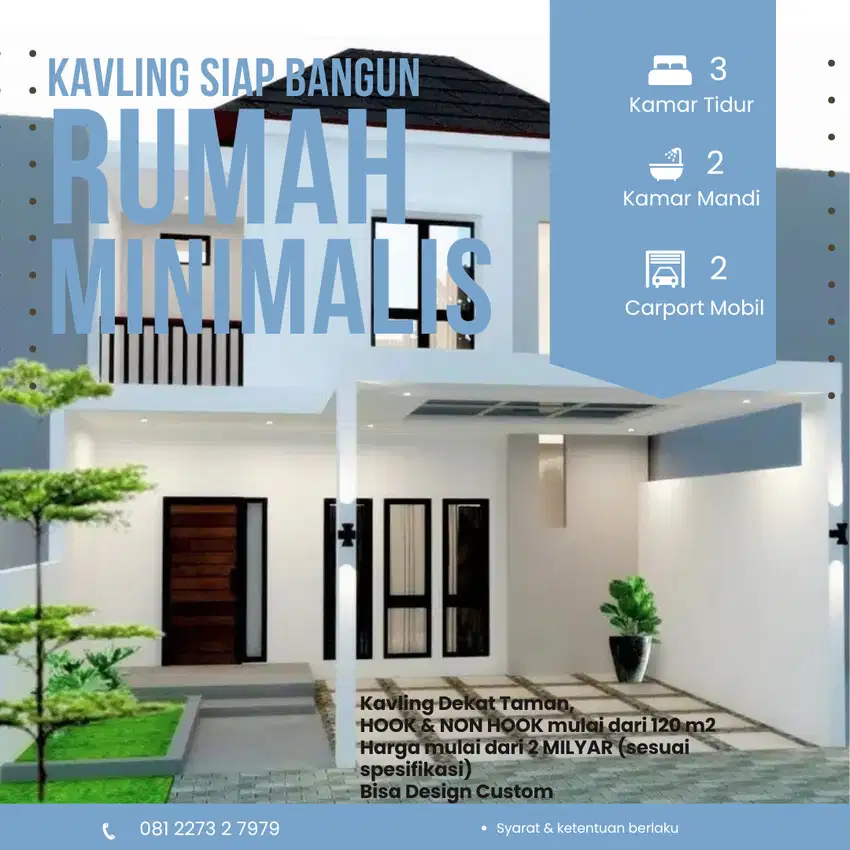 Kavling Siap Bangun Rmh Minimalis 2LT Kedaton BSB Dkt Mall Uptown