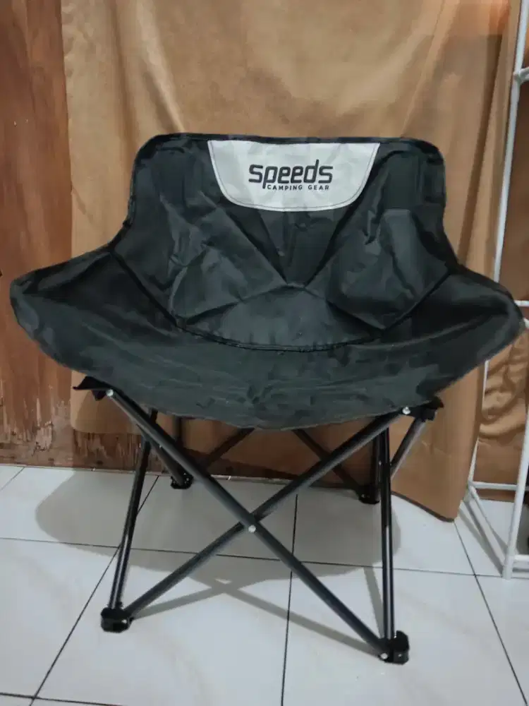 Kursi Lipat Bulat camping/mancing/gunung Merk Speeds UK.46x49x68cm