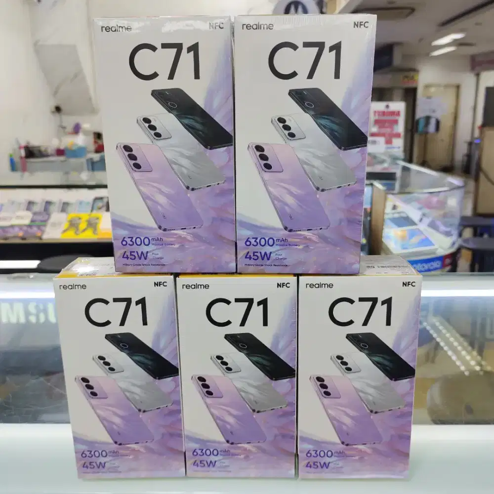 Realme C71 NFC ram 4gb+8gb/128gb baru garansi resmi bat 6300mah
