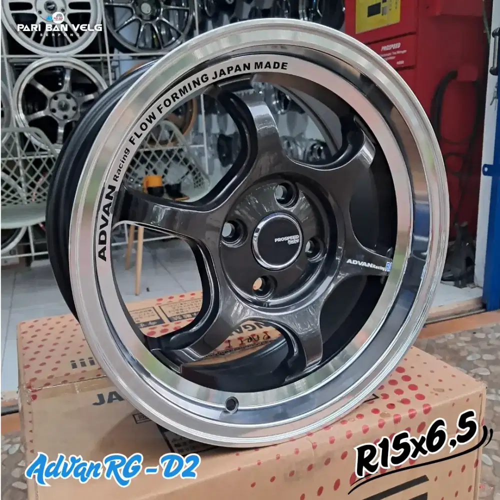 Advan RG-D2 Ring 15 lebar 6.5
Pcd: 4×100 Et. 38