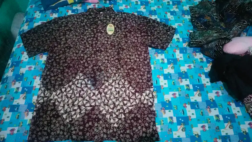 Kemeja Batik pendek  katun size XL