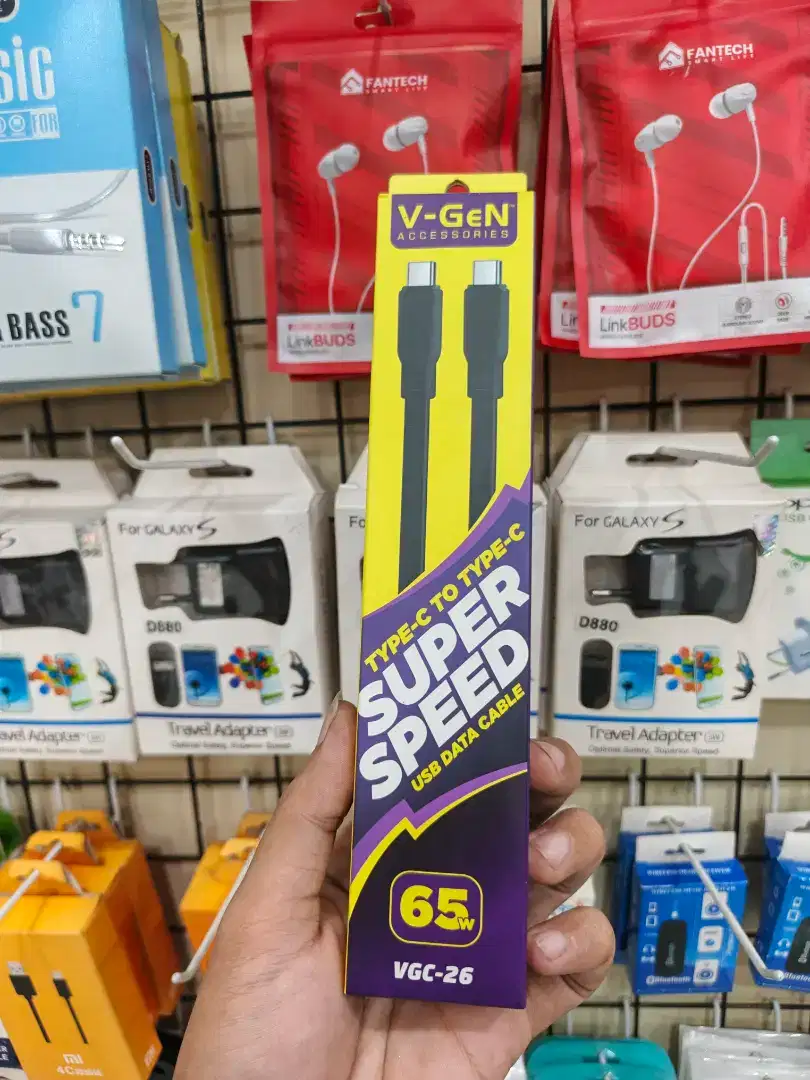 KABEL DATA TYPE C TO C V-GEN 65W