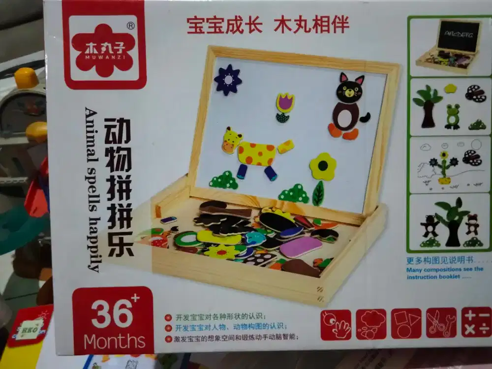 Papan magnetic gambar animals Dan carton figure