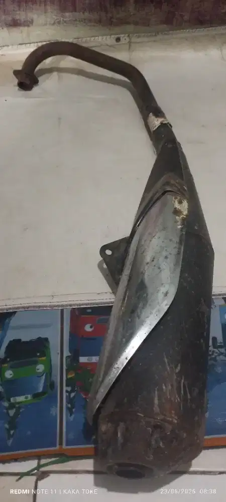 Knalpot megapro mono karbu original