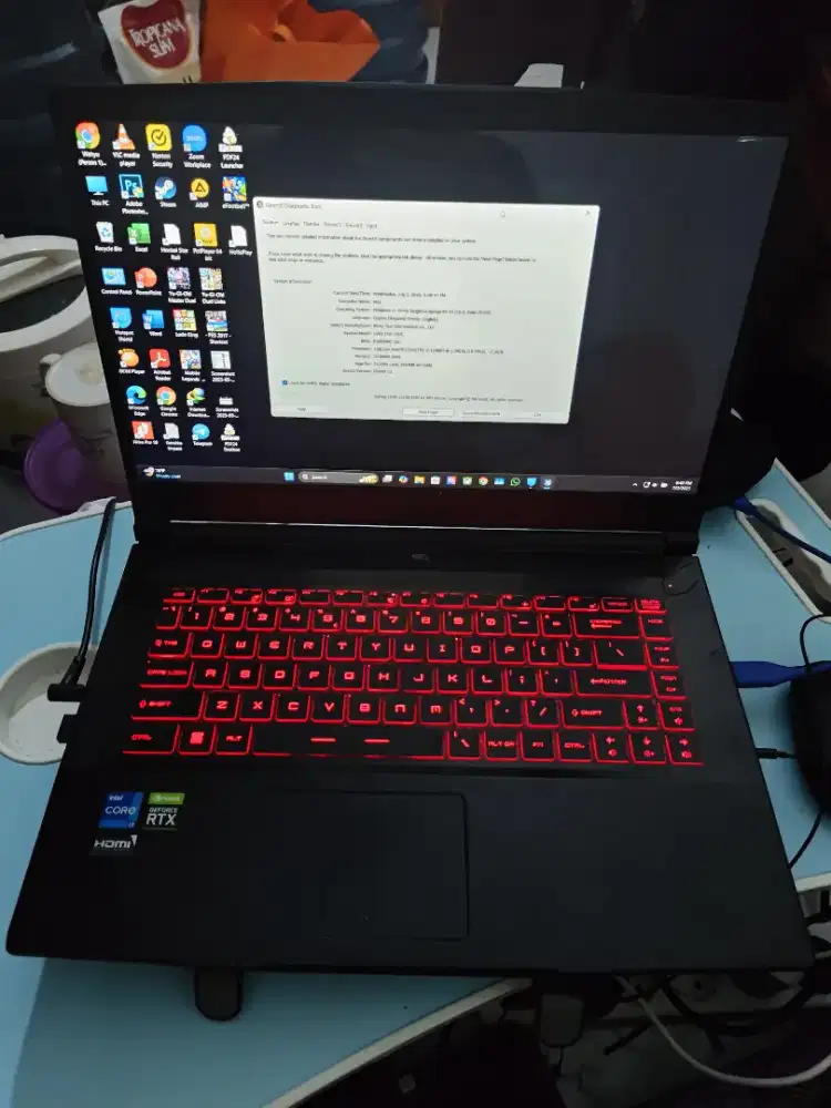 Laptop MSI Core i7 gen 11 RTX 3050