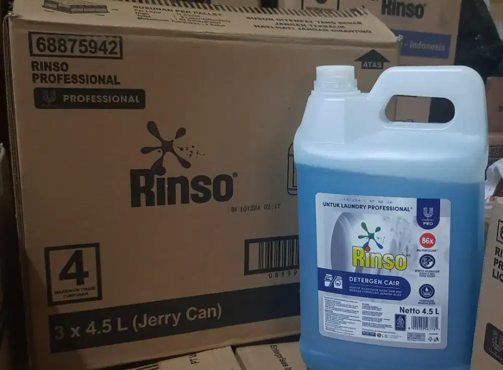 Rinso Matic Cair 4.5L (Jrigen) 1 Dos (3Pc)