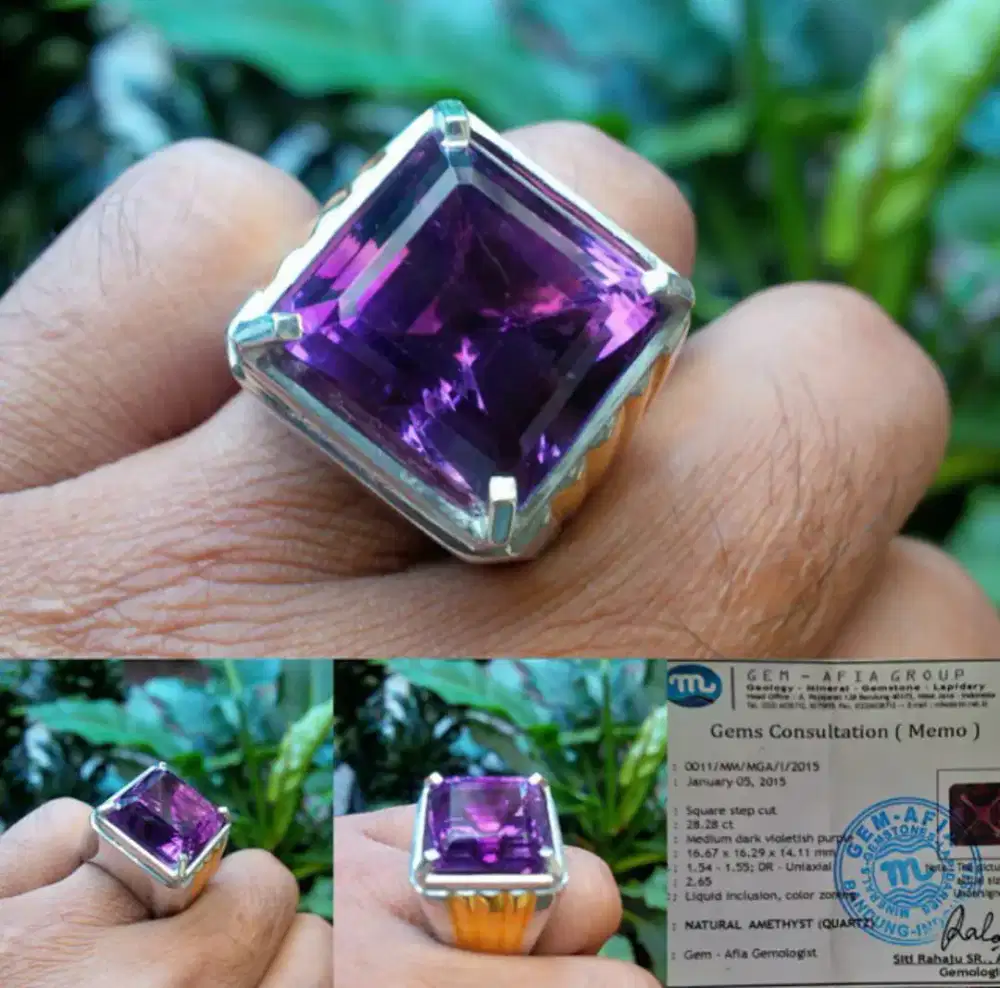 Cincin perak Batu Mulia