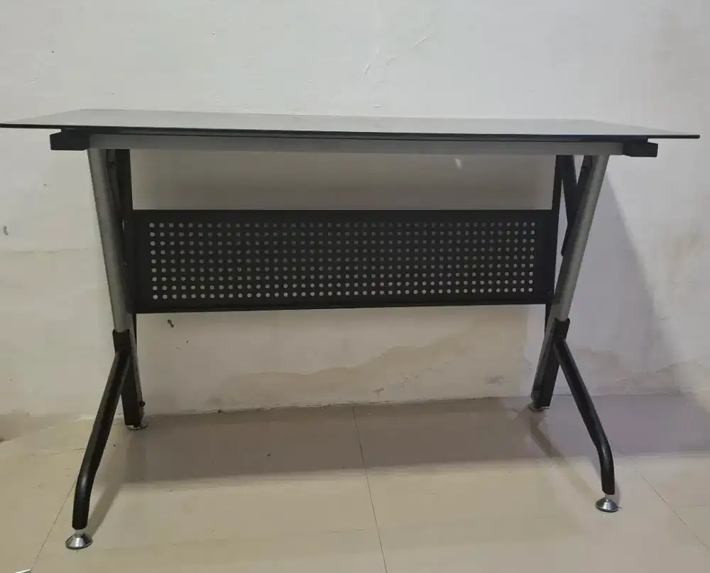 Jual meja Komputer laptop pc Tempred Glass