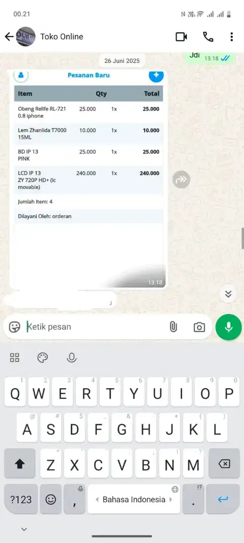 Lcd dan BD Ip 13