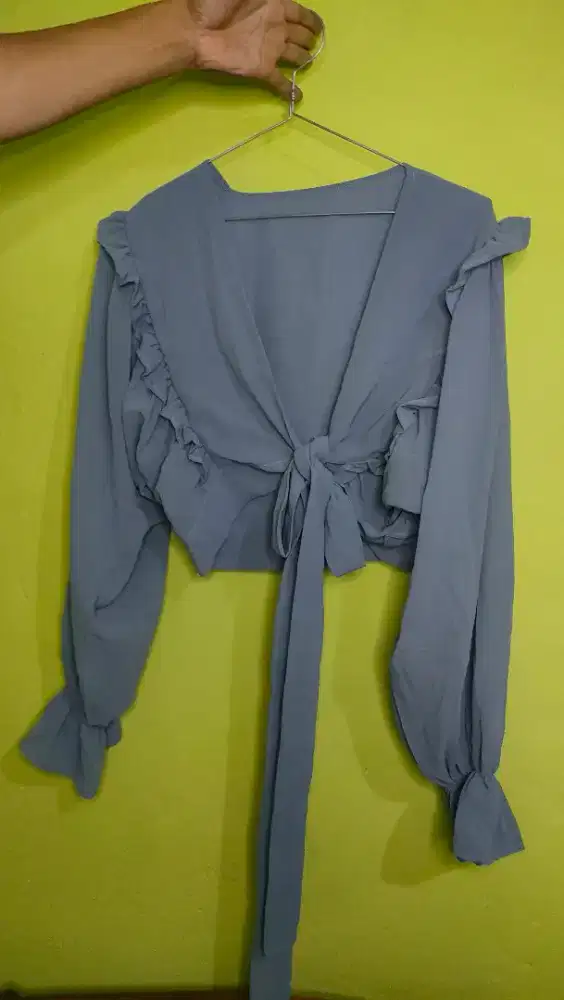 Outer wanita cantik - warna denim
