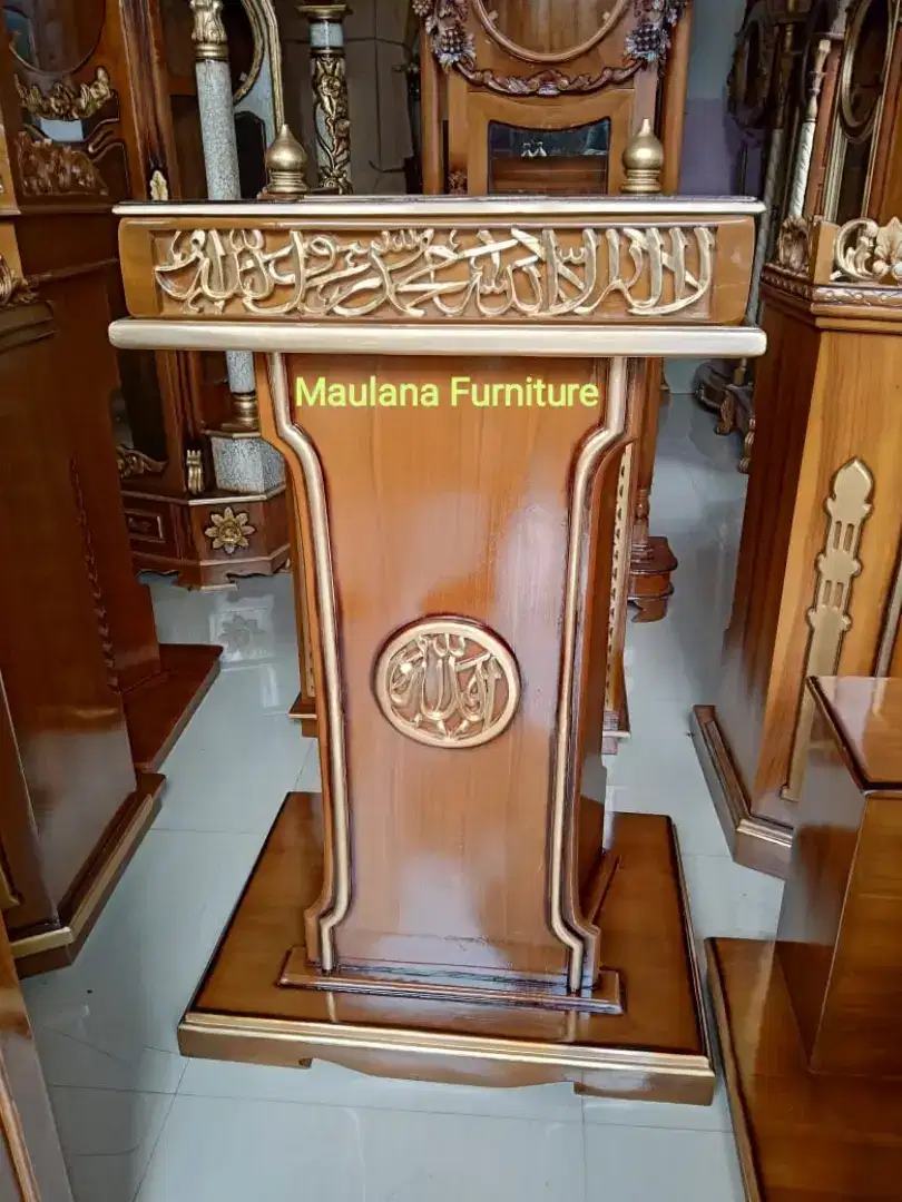 Mimbar masjid dan podium minimalis ready bisa COD
