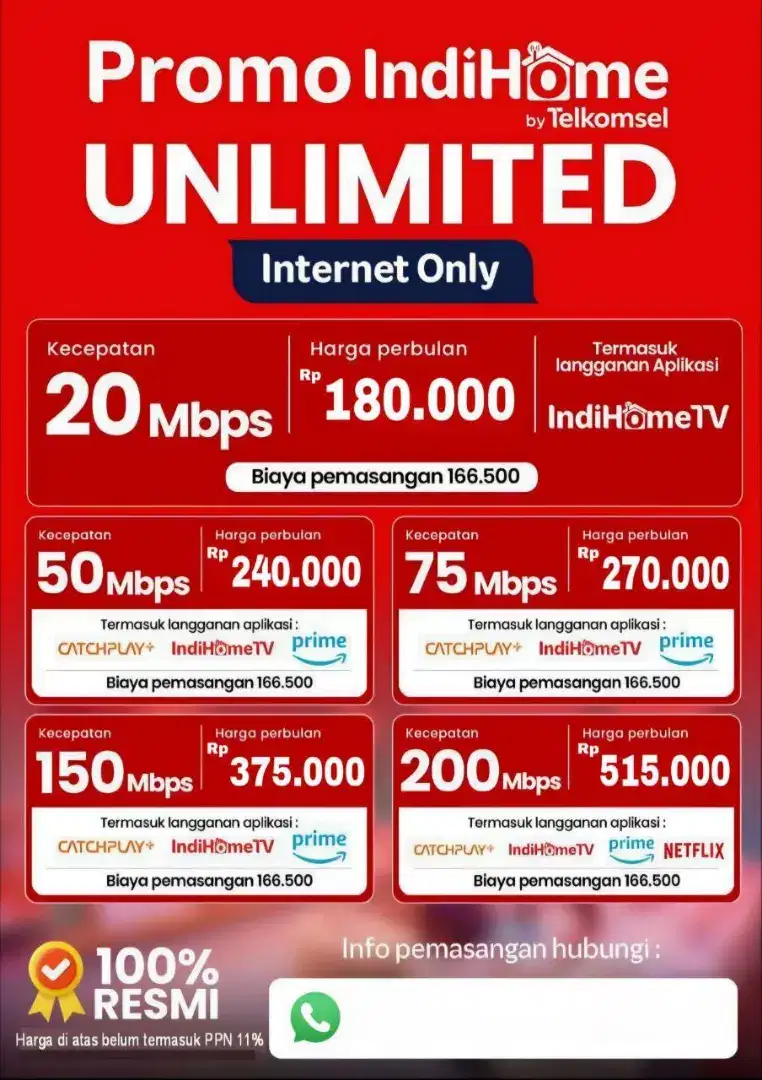 Promo wifi Indihome