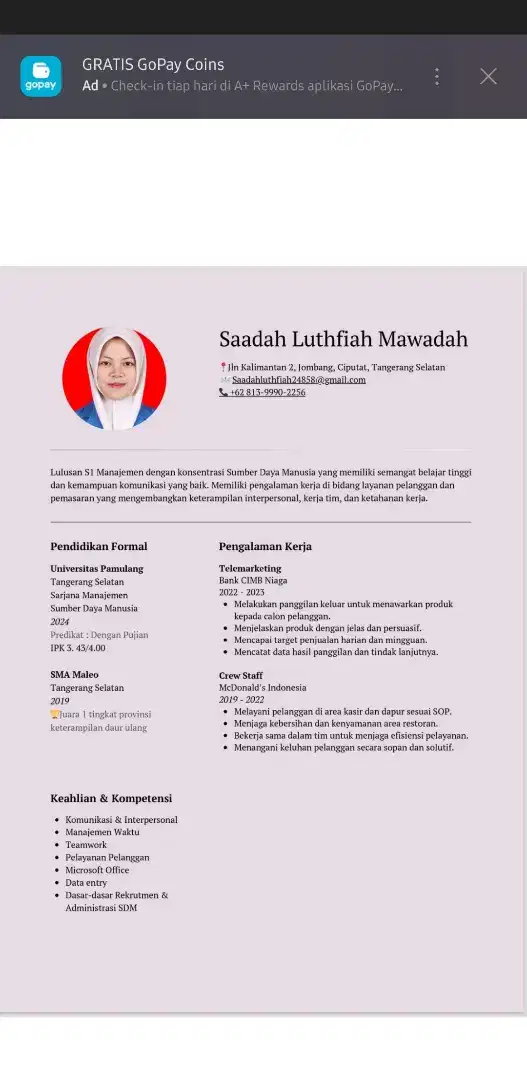 Mencari pekerjaan