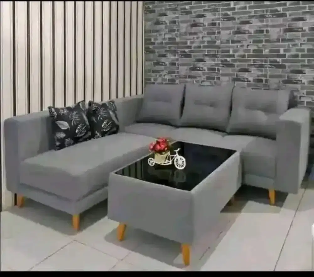 Sofa L minimalis retro