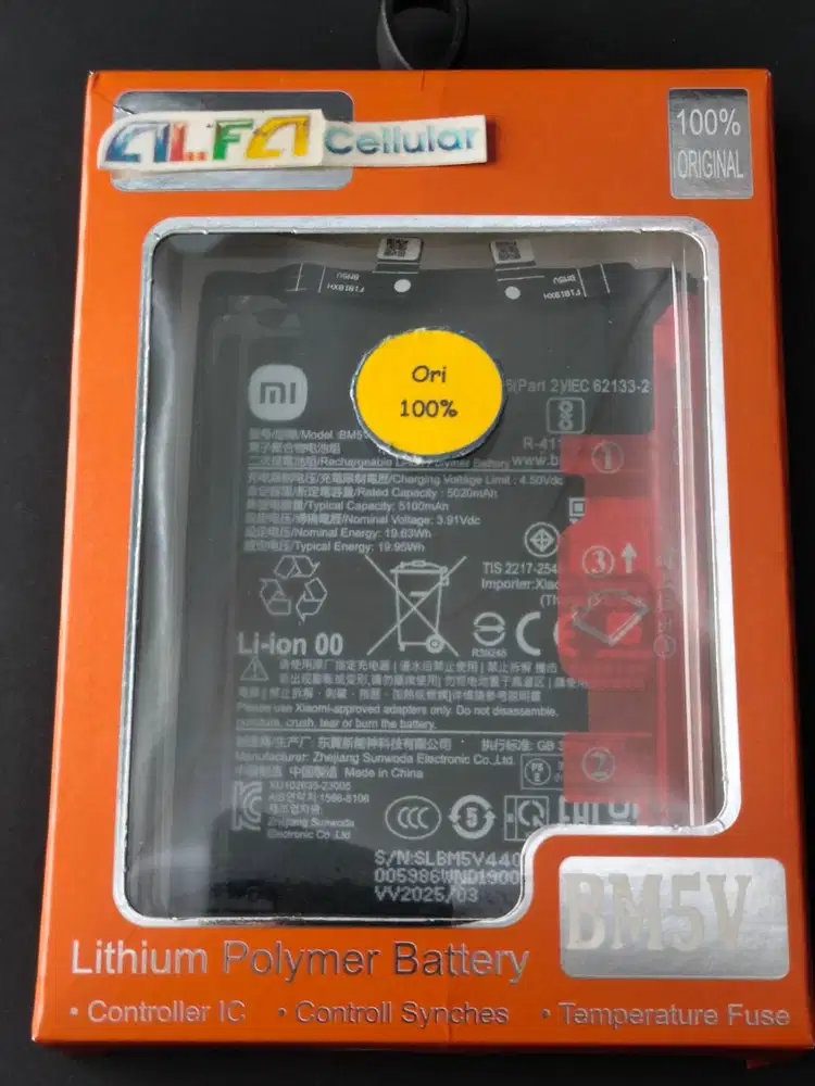 BATERAI XIAOMI REDMI NOTE 13  PRO 5G / BATERAI BM5V ORIGINAL