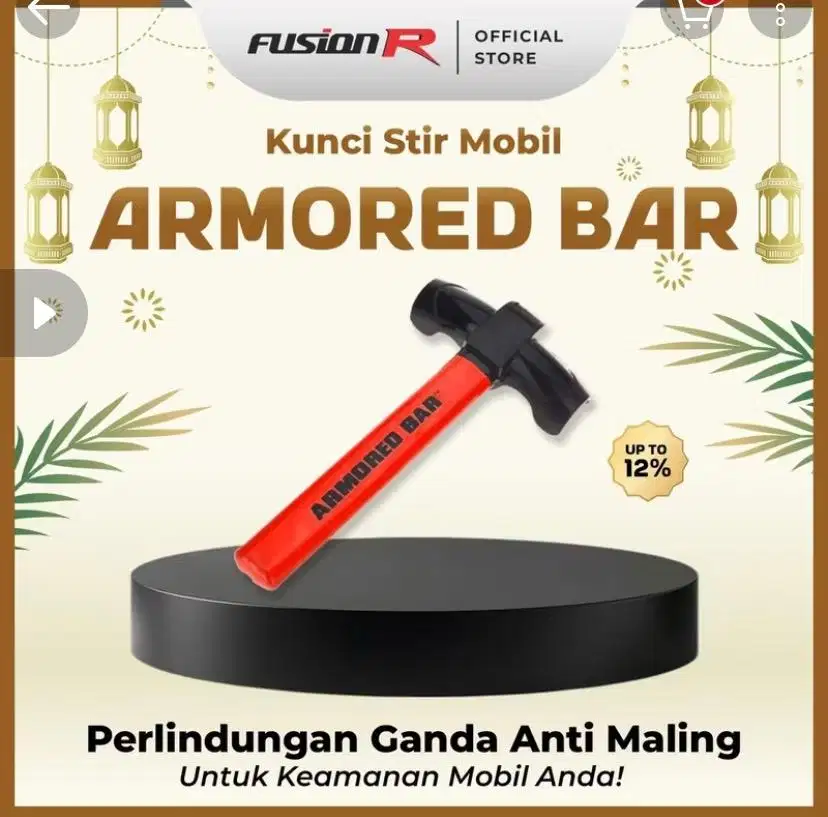 Kunci Stir Mobil ARMORED BAR original